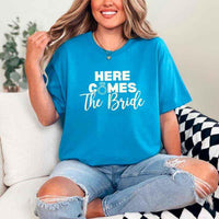 May include Sapphire Party Time with "Here Comes the Bride - Here Comes the Party" T-Shirt, perfect for bachelorette parties, bridal showers, and fun celebrations!