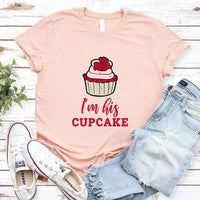 Camiseta de pareja de cupcakes