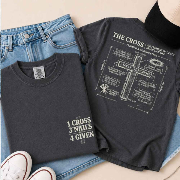 The Cross Comfort Colors - Christian Faith Graphic Tee