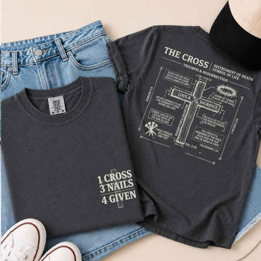 The Cross Comfort Colors - Christian Faith Graphic Tee