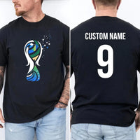 May include a person wearing a black 2026 World Cup T-shirt featuring bold soccer graphic and relaxed fit.