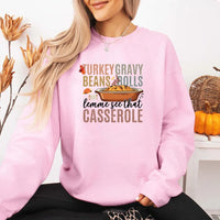 Turkey Gravy Beans & Rolls Sweatshirt – Funny Thanksgiving Casserole Crewneck