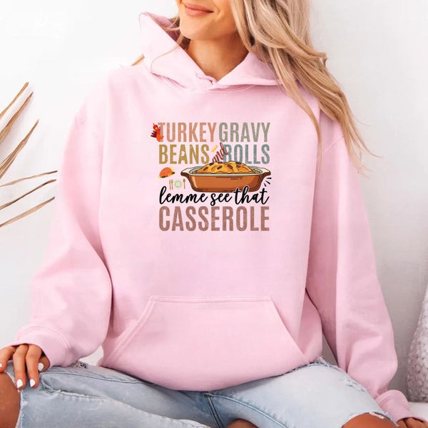 Turkey Gravy Beans & Rolls Hoodie – Funny Thanksgiving Casserole Hoodies