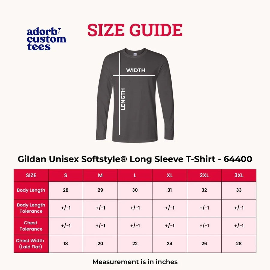 May include a size chart graphic showing shirt measurements and sizing from S to 4XL in inches.