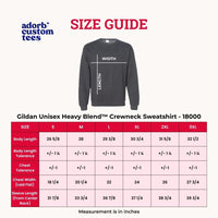 May include a size chart graphic showing shirt measurements and sizing from S to 3XL in inches.
