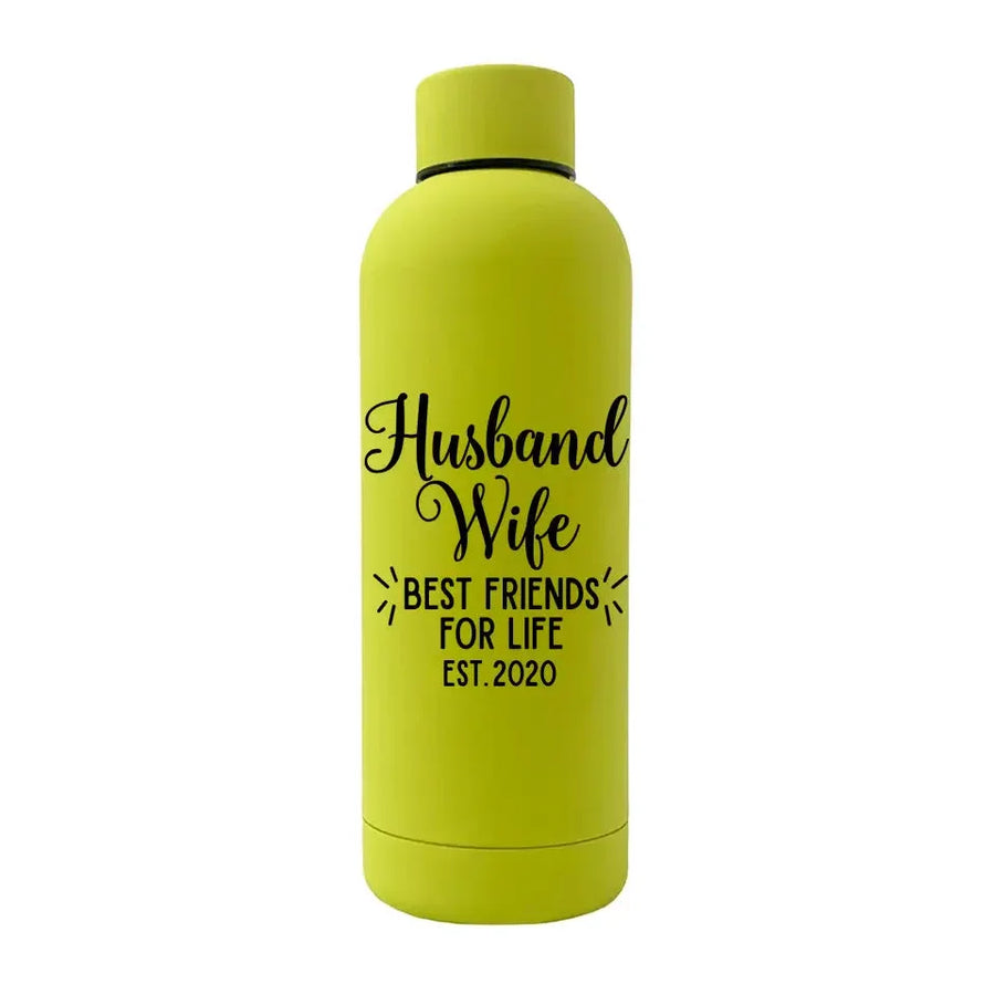 Customizer - Husband Wife Besties Personalized Rubber Bottle