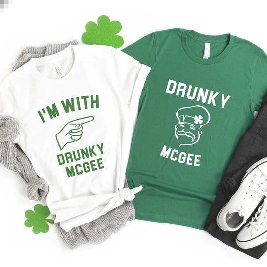 I'm With Drunky McGee Couples Tee Bundle