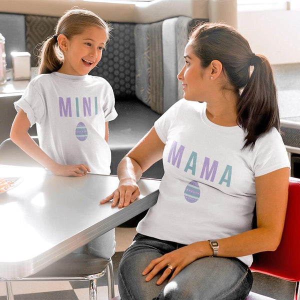 Customizer - Mama Mini Easter Egg Tee - Mom And Daughter Easter Tee