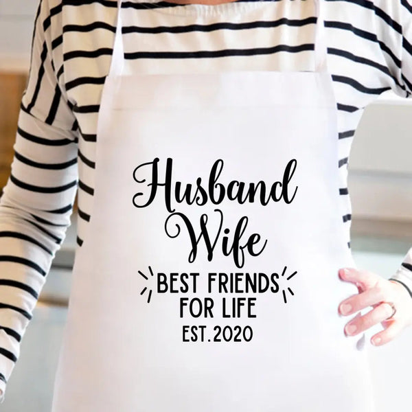 Husband Wife Besties Personalized Apron