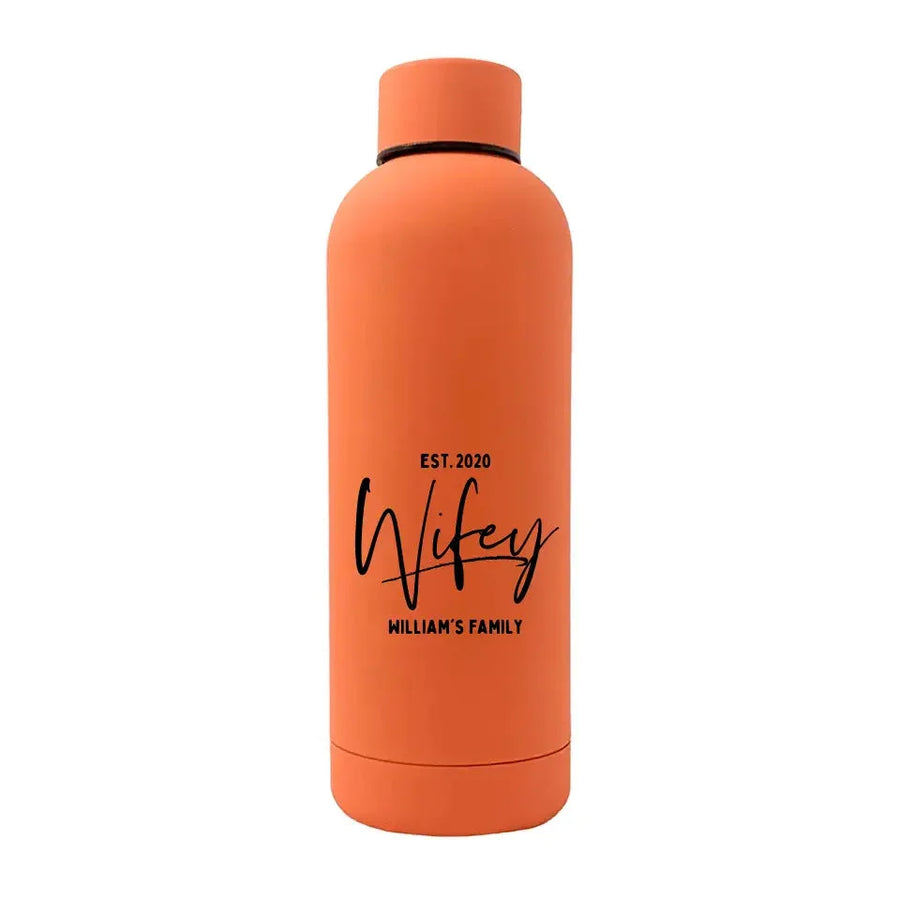 Customizer - Wifey Hubby Established Personalized 17oz Rubber Bottle