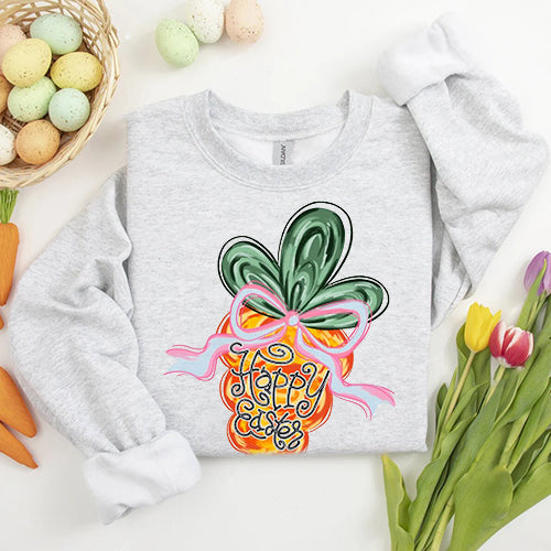 Happy Easter Carrot Coquette Sweatshirts