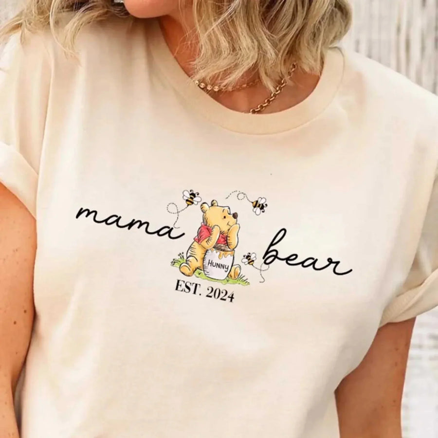 Mama Bear Mother's Day Gift Personalized Shirts softcream