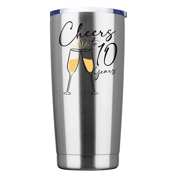 Customizer - Cheers To Anniversary Personalized Years Tumbler