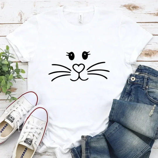 Mrs. And Mr. Bunny Face Couple Tee