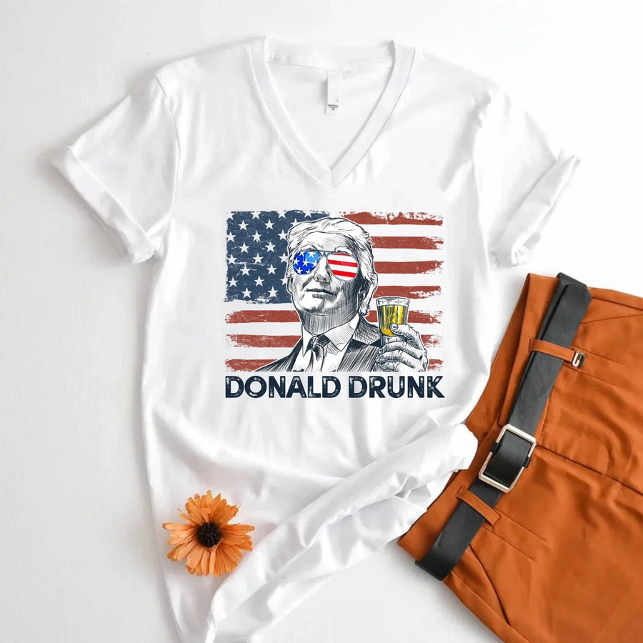 v-neck t-shirt white