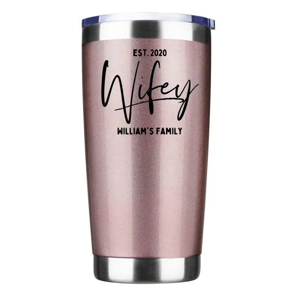 Customizer - Wifey Hubby Established Personalized Tumbler