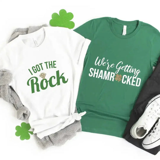 I Got The Rock Couples St Patty's Engagement T-Shirt Bundle