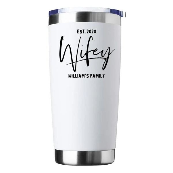 Customizer - Wifey Hubby Established Personalized Tumbler