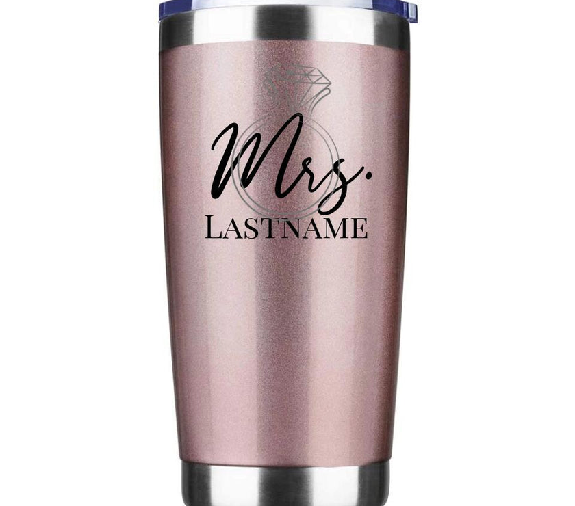 Customizer - Mrs With Ring Personalized Tumbler