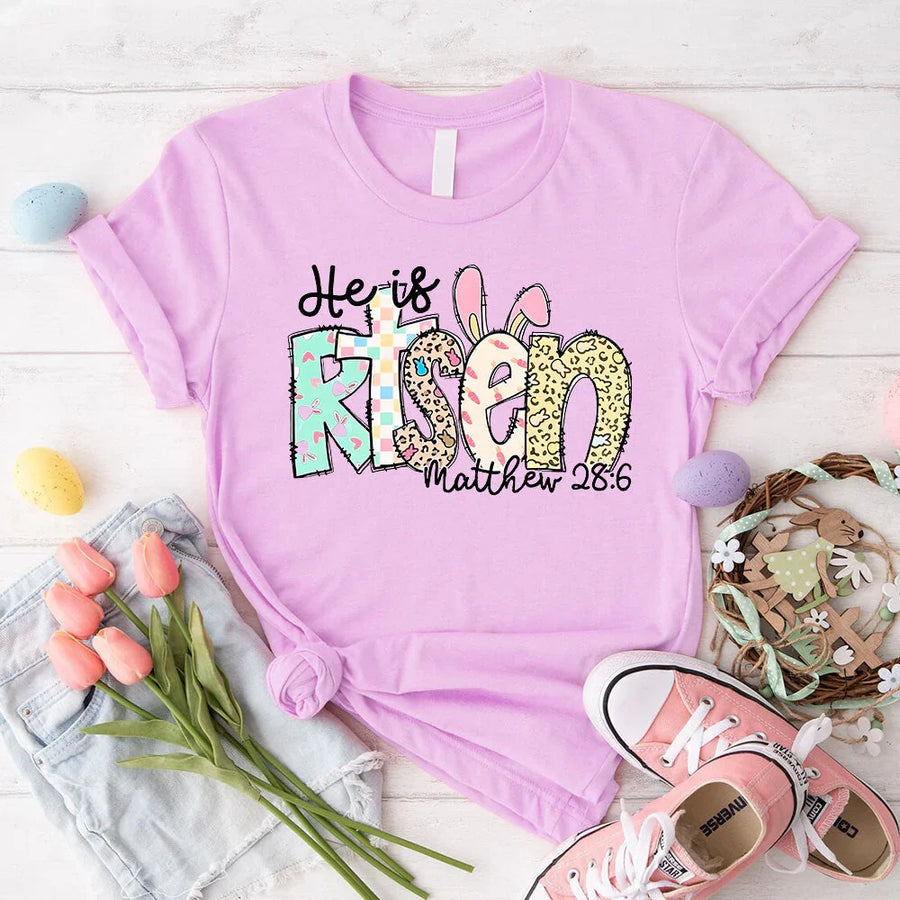 He is Risen Easter Inspirational Tees