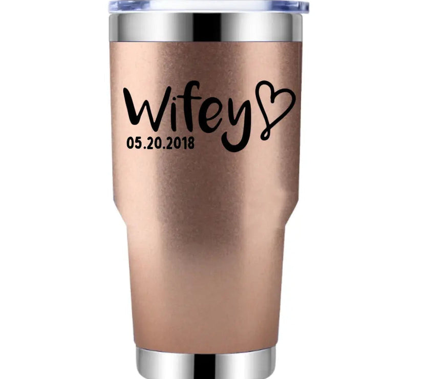 Customizer - Hubby & Wifey Personalized Tumbler