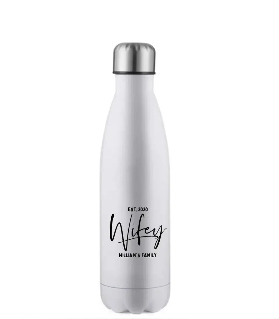 Customizer - Wifey Hubby Established Personalized 17oz Water Bottle