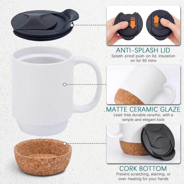 Customizer - Mrs Personalized With Rings Cork Mug