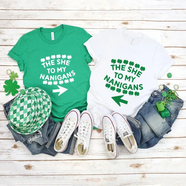 The She To My Nanigans Couples Tee Bundle