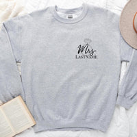 Custom Mrs Crewneck with Ring Shirts – Personalized Bride Gift for Wedding Tees