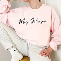 Mrs. Personalized Last Name Crewneck Top TEST