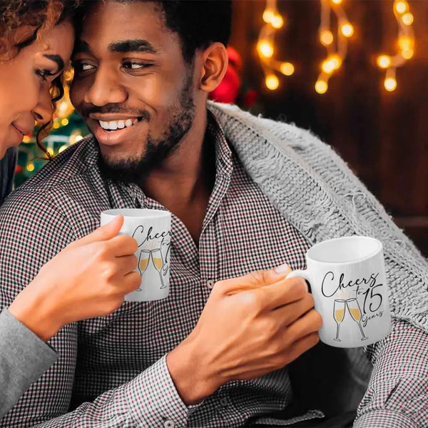 Customizer - Cheers To Anniversary Personalized Years Mug 15oz