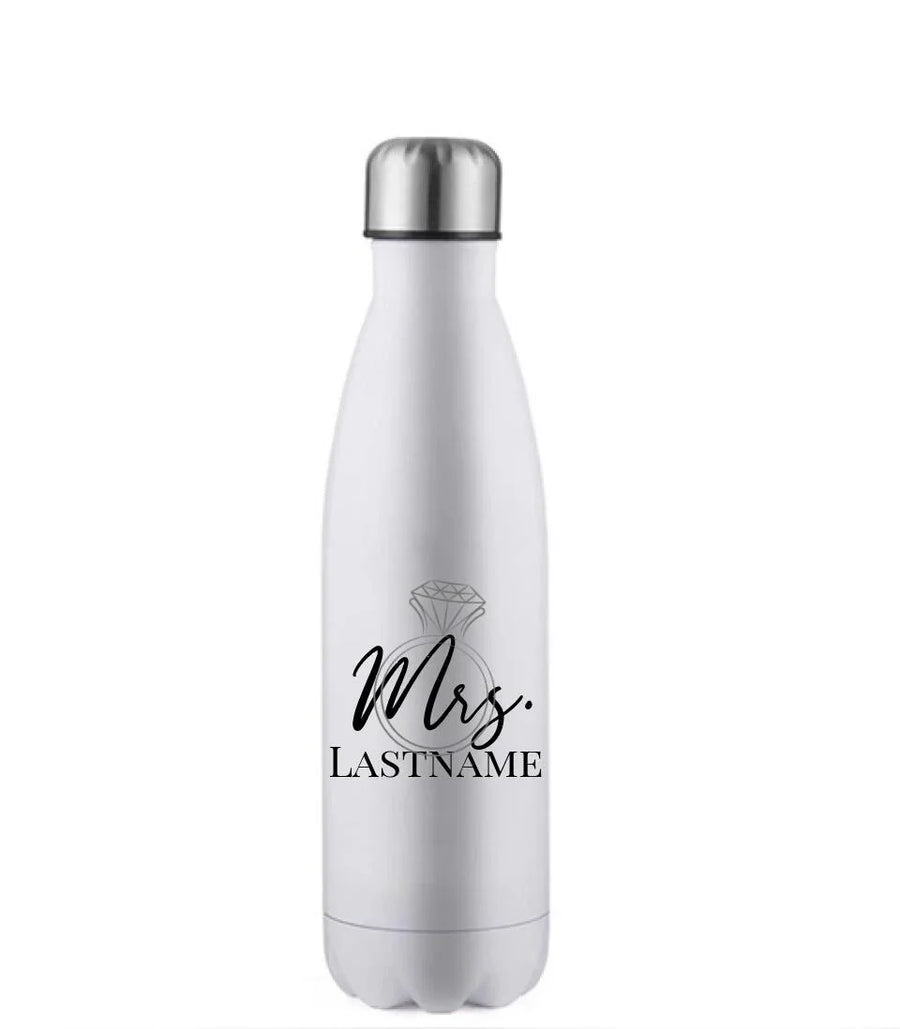 Customizer - Mrs With Ring Personalized 17oz Water Bottle
