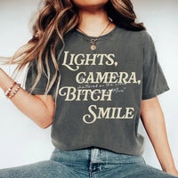 Lights Camera Bitch Smile T-shirt