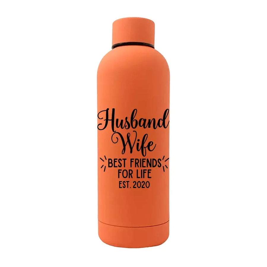 Customizer - Husband Wife Besties Personalized Rubber Bottle