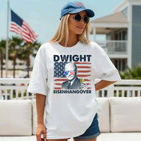 white Model t-shirt 4th of july