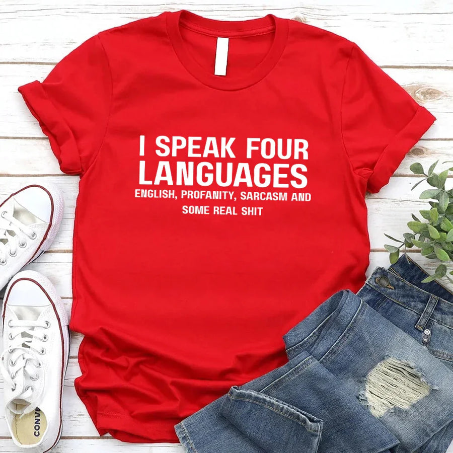 I Speak  Four Language Short Sleeve T-shirt