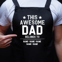 This Awesome Dad Belongs To Personalized Apron