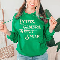 Lights Camera Bitch Smile Hoodies