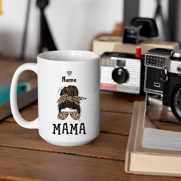 Customizer - Mama And Kids (Messy Hair) Personalized Mug 15oz