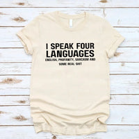 I Speak  Four Language Short Sleeve T-shirt