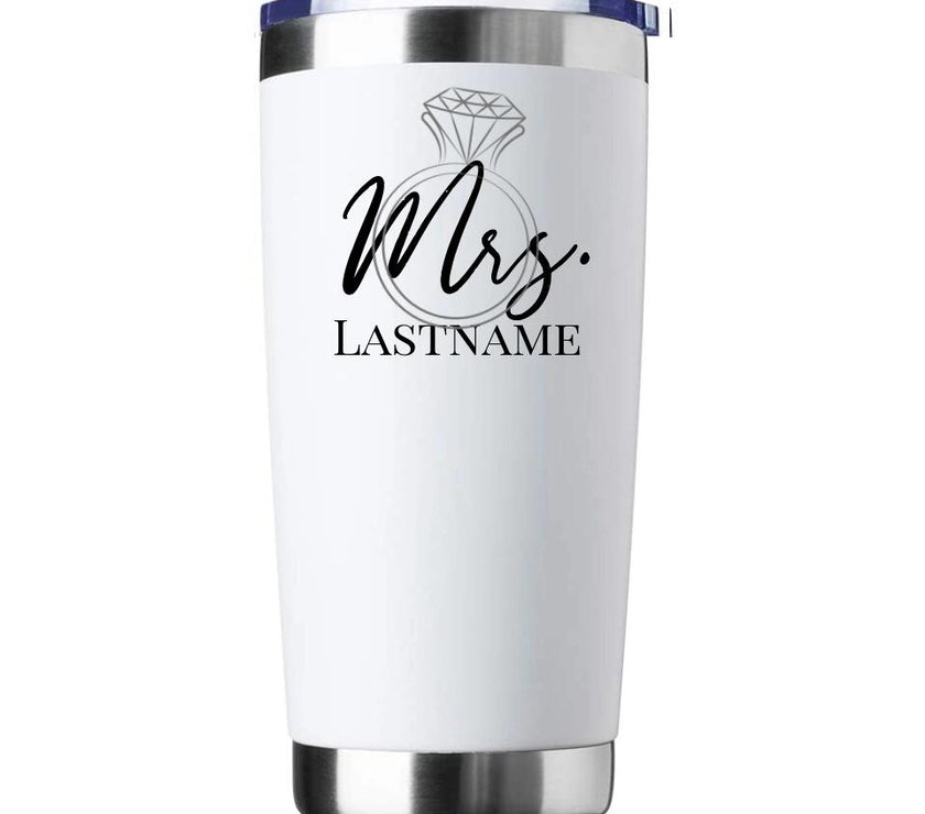 Customizer - Mrs With Ring Personalized Tumbler