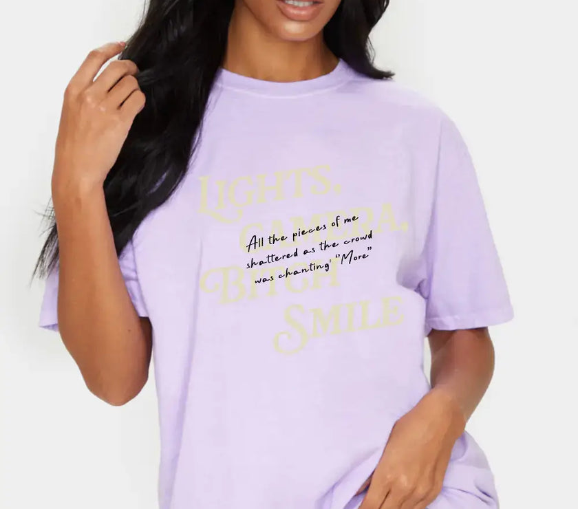 Lights Camera Bitch Smile T-shirt