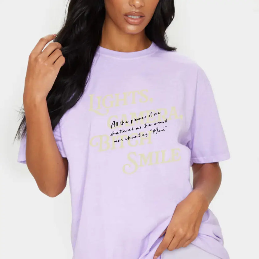 Lights Camera Bitch Smile T-shirt