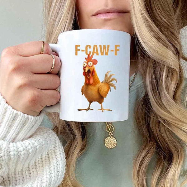 Funny F-Caw-F Chicken Mug