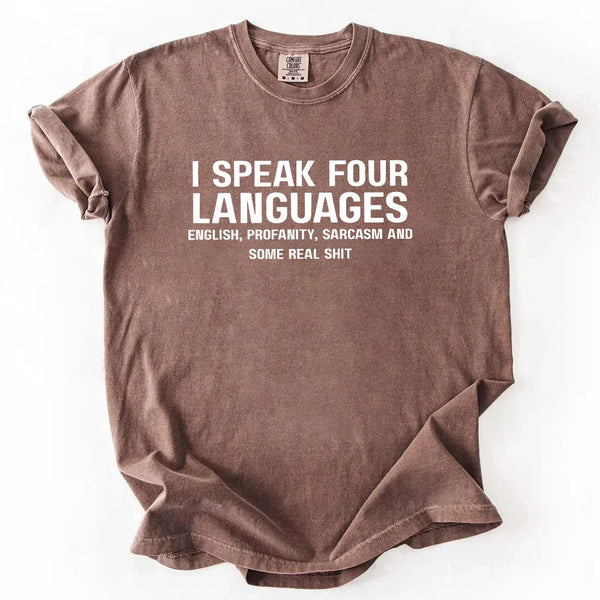 I Speak  Four Language Short Sleeve T-shirt