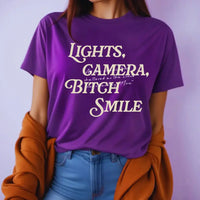 Lights Camera Bitch Smile T-shirt