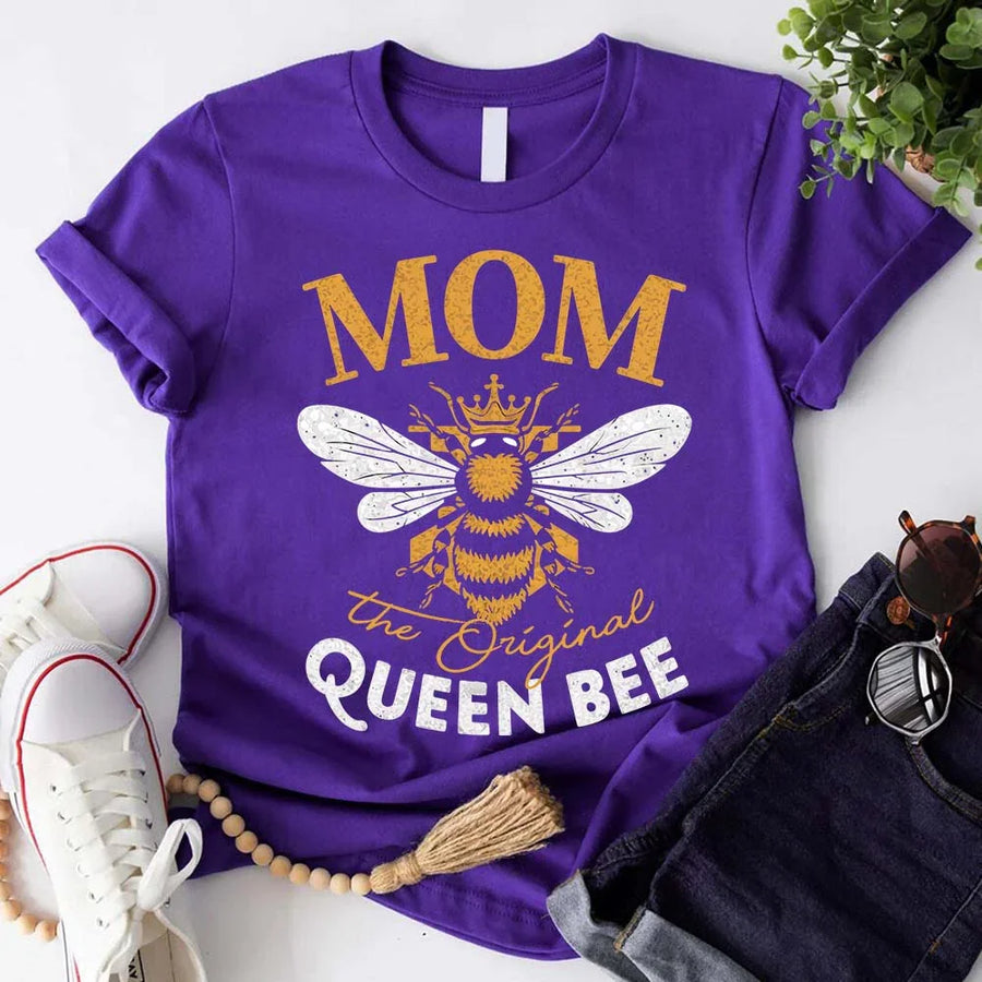 Camiseta "Mamá, la abeja reina original": camiseta elegante y divertida para el Día de la Madre