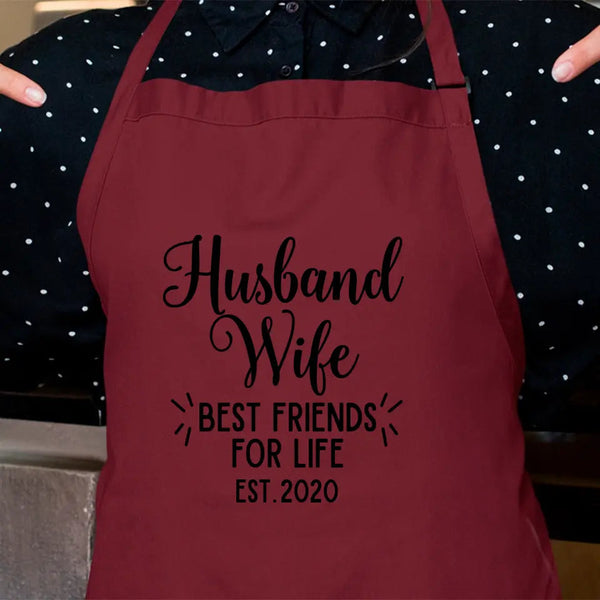 Husband Wife Besties Personalized Apron