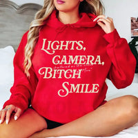 Lights Camera Bitch Smile Hoodies