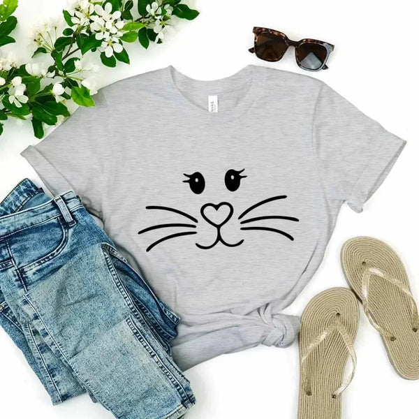 Mrs. And Mr. Bunny Face Couple Tee